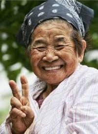 Okinawan women spend hours each day cultivating their vegetable gardens
